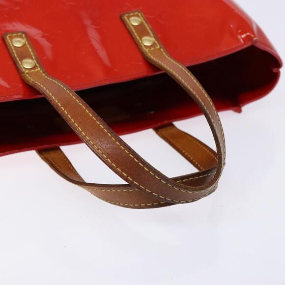 LOUIS VUITTON Monogram Vernis Reade PM Hand Bag Red Rouge M91088 - Picture 7 of 12